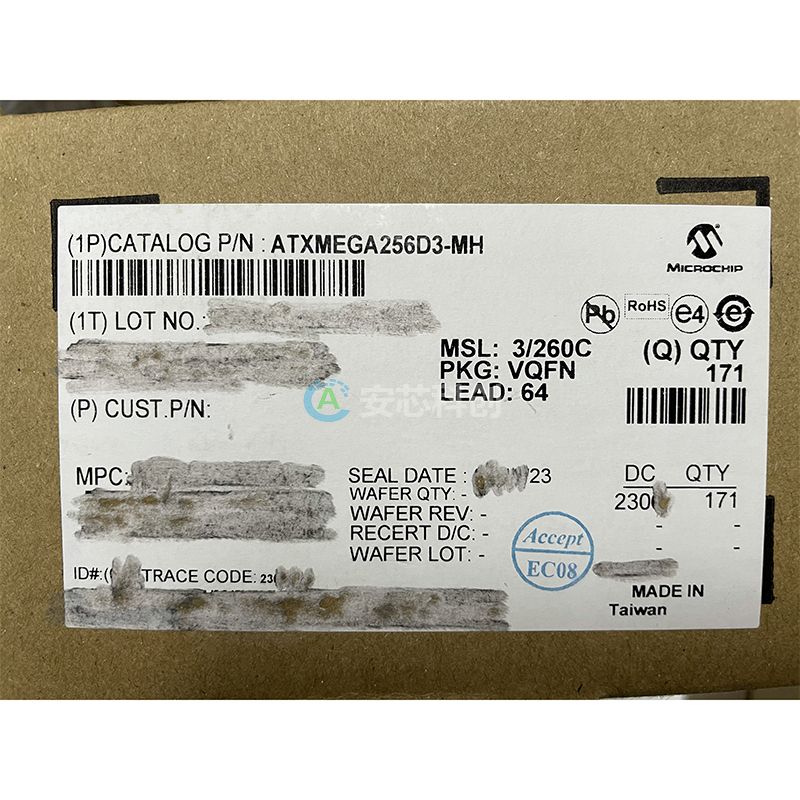 ATXMEGA256D3-MHMICROCHIP/΢о8λ΢-MCU